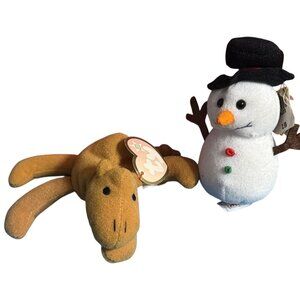Set of 2 TY Beanie Babies Flakes (2010) & Humphrey the Camel (1999)